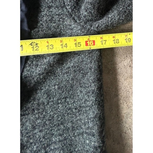 Lanvin Collection Boiled Wool Sweater Coat Gorgeous Lace Edge Button Down - Picture 13 of 16